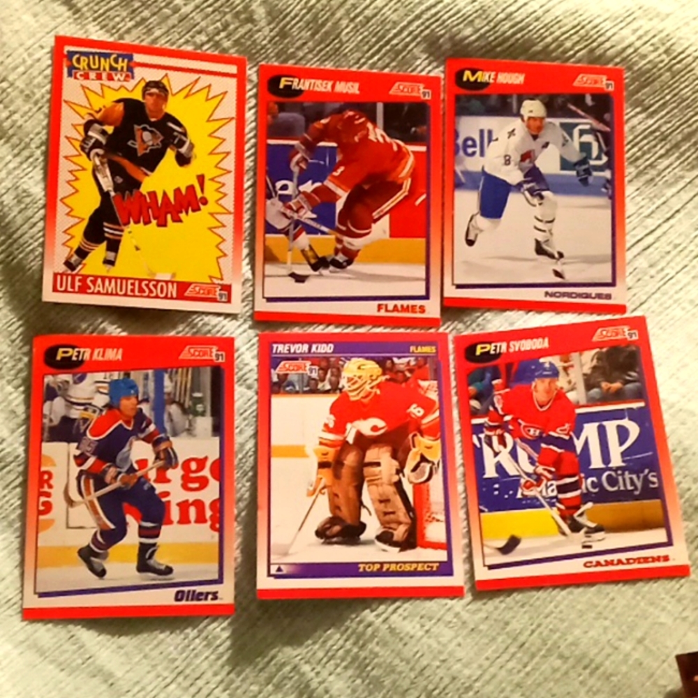 1991 Score Hockey Card Lot (6 Cards)